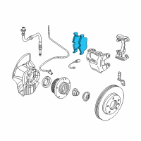 OEM 1989 BMW 750iL Front Brake Pads Diagram - 34-11-2-282-995