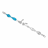 OEM Kia Amanti Shaft Assembly-Drive, LH Diagram - 495003F700