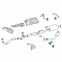 OEM 2021 Lexus RX450hL Bracket, Exhaust Pipe Diagram - 17575-31170