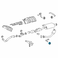 OEM 2022 Lexus GX460 Support, Exhaust Pipe Diagram - 17565-31050