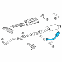 OEM 2022 Lexus RX450hL Exhaust Tail Pipe Assembly Diagram - 17430-31F50