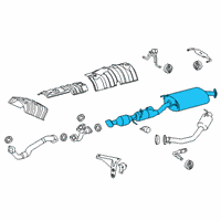 OEM 2019 Lexus RX450h Exhaust Pipe Assembly Diagram - 17420-31650