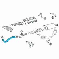 OEM Lexus RX450hL Front Exhaust Pipe Assembly Diagram - 17410-31K60