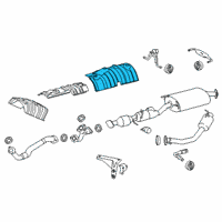 OEM 2019 Lexus RX450hL Insulator, Front Floor Heat, NO.3 Diagram - 58155-48040