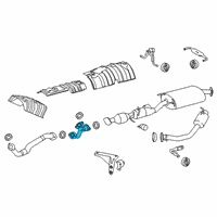 OEM 2020 Lexus RX450h Front Exhaust Pipe Sub-Assembly No.3 Diagram - 17403-31180