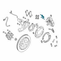 OEM 2016 Ford Mustang Caliper Retainer Kit Diagram - FR3Z-2068-E