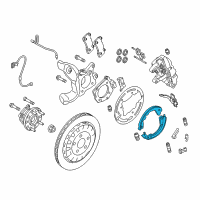 OEM 2019 Ford Mustang Park Brake Shoes Diagram - FR3Z-2648-A