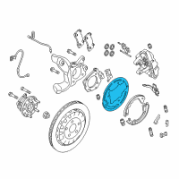 OEM Ford Mustang Splash Shield Diagram - FR3Z-2C028-F