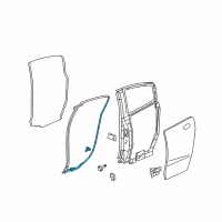 OEM 2005 Saturn Ion Weatherstrip Asm, Rear Side Door Diagram - 22734388