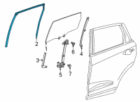 OEM 2022 Acura TLX Channel, Right Rear Diagram - 72735-TGV-A01