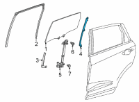 OEM Acura TLX Sash, Right Rear Door Diagram - 72731-TGV-A01