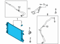 OEM 2021 Kia Niro EV Radiator Assy Diagram - 25310K4010