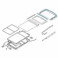 OEM 2014 BMW 328i GT xDrive Gasket, Glass Cover, Rear Diagram - 54-10-7-342-840