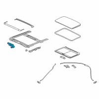 OEM 2017 Nissan Altima Motor Assy-Sunroof Diagram - 91295-3TA1B