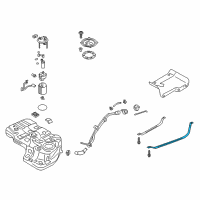 OEM 2015 Hyundai Santa Fe Band Assembly-Fuel Tank LH Diagram - 31210-B8000