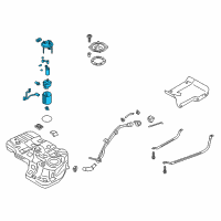 OEM Hyundai Santa Fe XL Complete-Fuel Pump Diagram - 31110-B8500