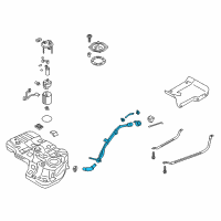 OEM 2014 Hyundai Santa Fe Sport Filler Neck & Hose Assembly Diagram - 31030-B8500