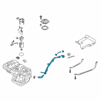 OEM 2013 Hyundai Santa Fe Filler Neck & Hose Assembly Diagram - 31030-B8500