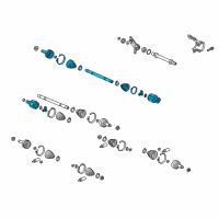 OEM Honda Odyssey Driveshaft Assembly, Passenger Side Diagram - 44305-THR-A01