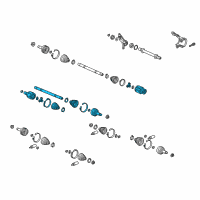 OEM Honda Odyssey Driveshaft Assembly, Driver Side Diagram - 44306-THR-A01