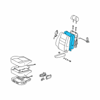 OEM 2002 Toyota Sequoia Seat Back Pad Diagram - 71551-0C040