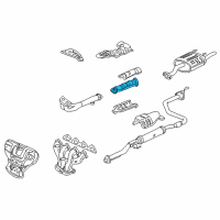 OEM 1996 Honda Civic Converter (A H360) Diagram - 18160-P2R-A00