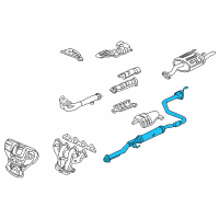 OEM 2000 Honda Civic Pipe B, Exhuast Diagram - 18220-S01-C81