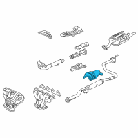 OEM 2000 Honda Civic Plate, Floor Heat Baffle Diagram - 74601-SR3-A00