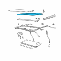 OEM Pontiac G8 Weatherstrip-Sun Roof Panel/Window Diagram - 92199669