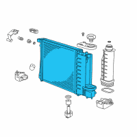 OEM 1998 BMW 318i Radiator Diagram - 17-11-1-469-176