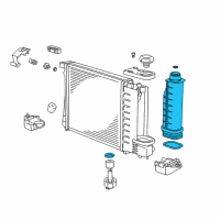 OEM 1996 BMW 318ti Reservoir Expansion Tank Diagram - 17-11-1-712-835