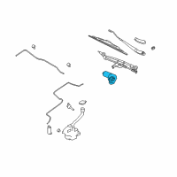 OEM 2009 Mercury Sable Wiper Motor Diagram - 8G1Z-17508-A