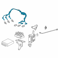 OEM Mercury Cable Set Diagram - 3U2Z-12259-D