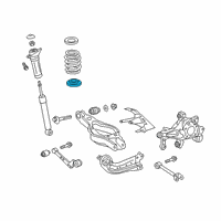 OEM Lexus ES250 INSULATOR, Rear Coil Spring Diagram - 48258-06230