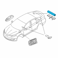OEM Lincoln MKZ Ignition Immobilizer Module Diagram - HC3Z-15607-D