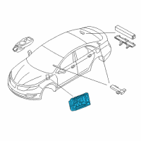 OEM Lincoln Control Assembly Diagram - GG9Z-15604-E