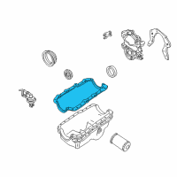 OEM 2004 Ford Ranger Lower Oil Pan Gasket Diagram - F77Z-6710-AA