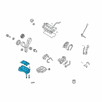 OEM 2008 Hyundai Santa Fe Pan Assembly-Engine Oil, Upper Diagram - 21520-3E003