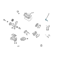 OEM 2008 Hyundai Santa Fe Oil Level Gauge Guide Diagram - 26612-3E001