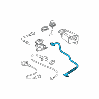 OEM 1998 Toyota T100 Pipe Sub-Assembly, EGR Diagram - 25611-62030