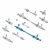 OEM Kia Niro Shaft Assembly-Drive, LH Diagram - 49500G5000