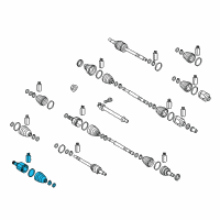 OEM 2021 Kia Niro Joint Kit-Front Axle Differential Diagram - 49536G5000