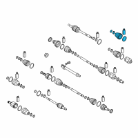 OEM 2021 Kia Niro Boot Kit-Front Axle Differential Diagram - 49542G5000