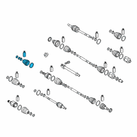 OEM 2019 Kia Niro Boot Kit-Front Axle Wheel Diagram - 49544G5000