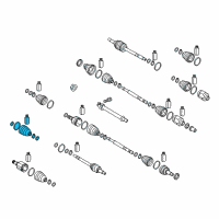 OEM 2018 Kia Niro Boot Kit-Front Axle Differential Diagram - 49543G5000