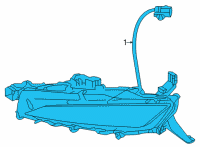 OEM Lexus RX450hL Lamp Assembly, Fog, RH Diagram - 81210-48060