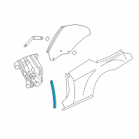 OEM 2009 Chrysler Sebring WEATHERSTRIP-Quarter Glass Diagram - 5076140AD