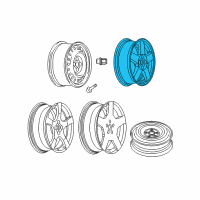 OEM Chevrolet Cobalt Wheel, Alloy Diagram - 9593529