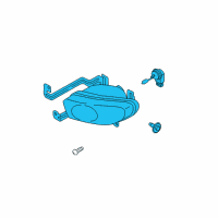 OEM 2004 Kia Spectra Front Fog Lamp, Left Diagram - 0K2S151520