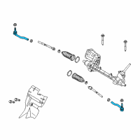 OEM 2019 Ford SSV Plug-In Hybrid Outer Tie Rod Diagram - DG9Z-3A130-A